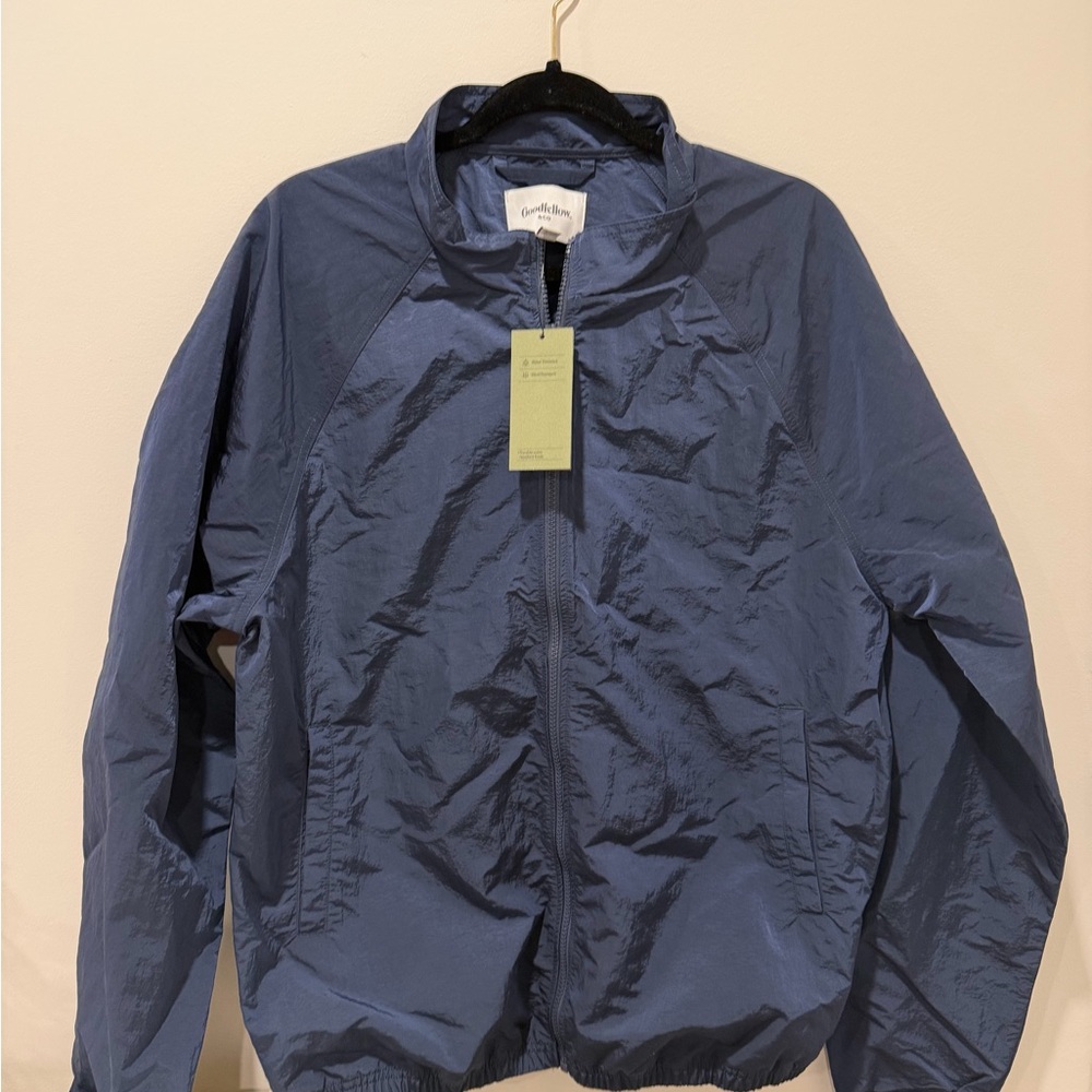 Men's Cornelian Blue Lightweight Water and Wind Resistant Jacket. NWT Large Tall